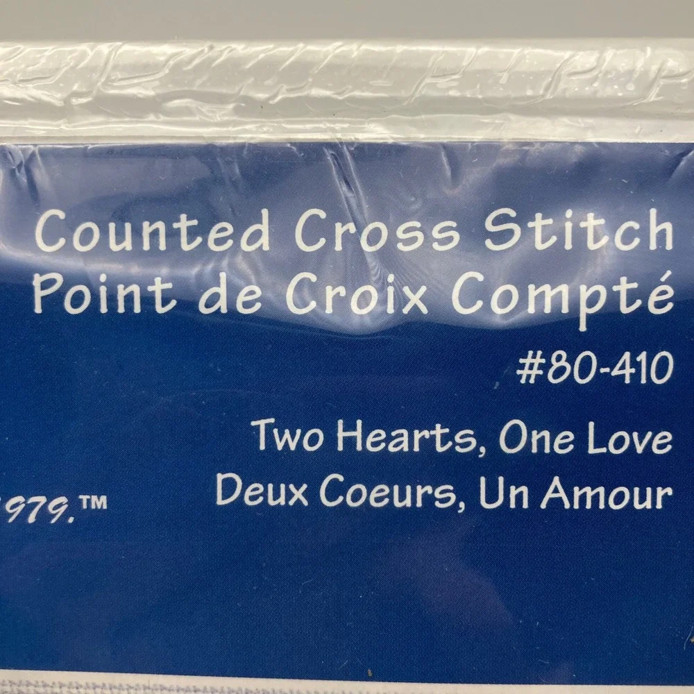 Janlynn Counted Cross Stitch Kit Two Hearts One Love Wedding Anniversary‎ 80-410